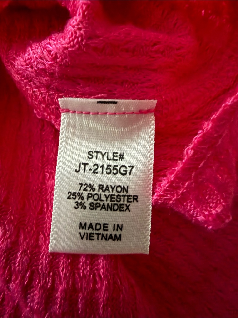 Zenana Pink Waffle Knit Henley Long Sleeved Top L - Picture 6 of 6
